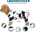Adorable Cow Print Dog Pajamas – Lightweight, Cozy Four-Legged Outfit for Small to Large Dogs and Cats, Soft and Snuggly Pet Wear for Everyday Comfort and Cuteness.S