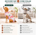 Kuoser Recovery Suit for Dogs Cats, Soft Dog Surgery Suit Female Male Spay