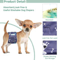 Langsprit Male Belly Bands for Dogs (Pack of 3) - High Absorbing Dog Wraps Male Washable - Reusable Dog Diapers