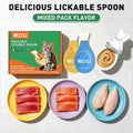 Lickable Spoons Wet Cat Treats,Tuna & Chicken & Salmon, 0.5 oz 20 pk
