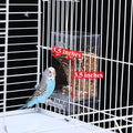 Kenond No Mess Bird Feeder Water Dispenser Set, Automatic Parrot Feeder Cage Accessories, Clear Parakeet Seed Container Food Drinker for Cage, Cockatiel Finch Lovebirds Budgies Canary (Blue)