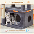 Taoqimiao Cat Tree,38.5-Inch Cat Tower for Indoor Cats,Suitable for Kittens with Luxurious cat condo, Adjustable Baskets and Luxurious Perch MS029SG Smoky Gray