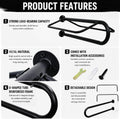 2 Pack Wall Mounted Saddle Racks with Pad Bar, Heavy Duty Saddle Pad Rack