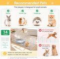 Modular Small Pet Playpen, 14 Panels, 16.5" Height Indoor Enclosure for Rabbits, Guinea Pigs, Hedgehogs, Kittens and Sma