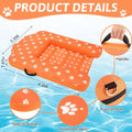 Halloscume Dog Inflatable Boat Ramp with Electric Pump Foldable Floating Dock Water Ramp with Traction Rope and Flying Discs for Dog to 220 Lbs Pool, Dock, Lake