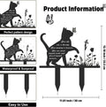 Rngmsi Memorial Pet Grave Markers, Metal Cat Garden Stake Plaque Cemetery Outdoors, Waterproof Pet Headstone Memorial(13.4 X 12 in)