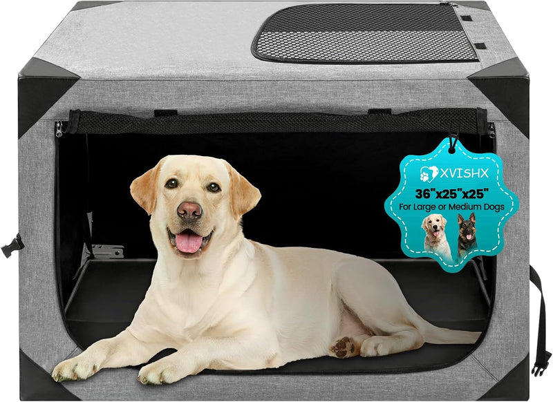 Dog Crate,36x25x25 Inch Large Dog Crate for Large or Medium Dogs, Portable and Foldable Design of Dog Cage, Perfect for 