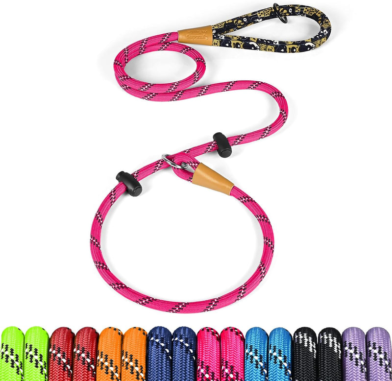lynxking Slip Lead Dog Leash Reflective, Heavy Duty Comfortable Strong Rope Leash for Large, Medium Small Dogs No Pull Pet Training (Pink, Large 1/2in x 6ft-Slip Lead)
