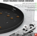 SMILOOL Waterproof Silicone Pet Food Mat with Raised Edge for Dog & Cat