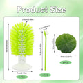 2 Pcs Turtle Brush with Suction Cups, 2 Large Decorative Duckweed, Turtle Tank Accessories, Not Easy to Peel, Shell Exfo
