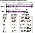 Halloween Martingale Collar for Dogs with Buckle Adjustable Holiday Dog Collars (Purple Ghost, Small)
