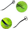 Aquascaping Tools 7 in 1 Kit Aquarium Plant Scissors Tools Set Curved & Waved Scissor Tweezers Spatula Stainless Steel A