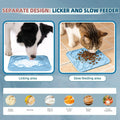 VI-FA Lick Mat for Dogs & Cats, Slow Feeder Licking Pad with Suction Cups for Anxiety Relief, Puppy & Kitten Mat for Bath Time, Grooming & Training (2 Pack, Deep Blue+Light Blue)