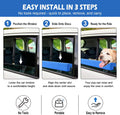 Dog Car Window Chin Rest Cushion 2 Pack, 15.7" Non-Slip Foam Pet Window Bumper with Center Slot for Secure Glass Fit, Ea