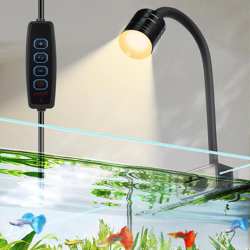 UPETTOOLS 3W LED Aquarium Light, Clip On Fish Tank Lamp