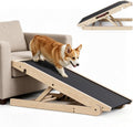 40" Dog Ramp for Couch & Low Bed – Extra Wide 16” Non-Slip Walking Surface, Load 200 lbs, Adjustable Pet Ramp with 4" Top Platform for Small Senior Dogs Dachshund Corgi – Dog Stairs Alternative