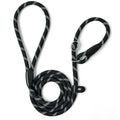 WePet Dog Training Slip Leash, No Pull, Durable Reflective Lead, Puppy Heavy Duty Loop Rope, Comfortable Handle, 6 ft, 1/2 inch, diam. Black/White