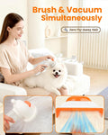 Vacuum Dog Brush for Shedding, Mess-Free Grooming