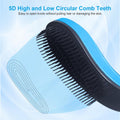 MAEELOU Small Dog Brush- Grooming Tool for Teddy, Yorkies, Maltese, Shih Tzu, Chihuahua - Puppy Hair Brush (Blue)
