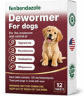 Dewormer for Dogs, Fenbendazole for All Wormers, Hookworms, Tapeworms, Whipworms and Roundworms, 12 Count