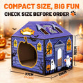 Tailtastic Halloween Cat Cardboard House with Pads & Catnip for Indoor Cats