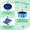 Foldable Dog Pool 47'' x 12''(120 x 30cm)