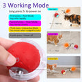 Giociv Interactive Cat Toys Ball for Indoor Cats Fast Rolling on Carpet, Chirping & Motion Activate Cat Toys (Red)