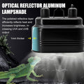 MECESOR Dual Reptile Lamp Fixture with Independent Switches, UVB & Basking Bulb Holder for Glass Terrarium Habitat - Rep