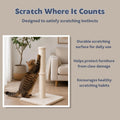 TRIXIE Parla 24.4-in Jute Cat Scratching Post, Beige