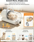 ZKSCOOL Dog Grooming Kit & Dog Grooming Vacuum with Suction, 6 in 1 Pet Grooming Vacuum for Shedding, Low Noise Dog Hair Vacuum with 1.5L Cup, Electric Dog Clippers for Grooming Thick Hair Cats & Dogs