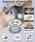 TRUNDISAN Elevated Cat Slow Feeder Bowls,Whisker Friendly Cat Bowl, Ceramic Raised Slow Feeder, Anti Vomit Promotes Digestion Bowls for Dry and Wet Food