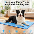 Dog Cooling Mat, Large Cooling Pad for Dogs Cats, Portable Self Cooling Dog Bed Cooling Blanket, 40" x 28" Washable Summer Pet Mat, Indoor Outdoor Green Pet Cooling Mat for Hot Summer
