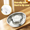 Stainless Steel Slow Feeder Dog Bowls,Slow Food Bowl for Dog & Cat - 1 Cups Capacity,Paw-Shaped Design Pet Food Holder,M