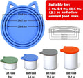 VAYRMEU 4 Pack Pet Food Can Cover Silicone Food Can Lids,Universal BPA Free, One Fit Most Standard Size Food Cans