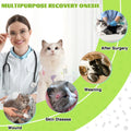 DoggieKit Cat Recovery Suit After Surgery, Anti Licking Onesie Postoperative Shirt for Female Spay Male Neuter, Soft Breathable Bodysuit Pajamas for Abdominal Wound Kitten E-Collar & Cone Alternative
