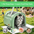 Cat Carrier Soft Sided Dog Carrier with 1 Poop Bags and 5 Pee Pads,Airline Approved Pet Carrier for Small Dog/Cat Bag(16