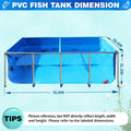 PVC Fish KOI Aquarium Tank w/ Clear View Panel(70.9"L*39.4"W*31.5"H,345Gal)