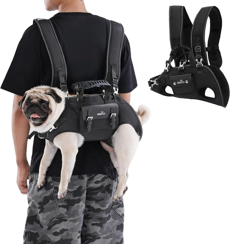 Wakytu Dog Backpack Carrier for Dogs,Dog Lift Harness