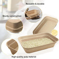 Nexboraque 8 Pack Disposable Cat Litter Box, 17 x 13.2 x 4 Inch Large Kitty Litter Box Pans Paper Cat Litter Tray for Ha