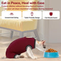 Stress-Free Cat Recovery Suit with Sleeves,Kitten Surgical Onesie