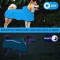 Mile High Life Dog Raincoat, Adjustable Waterproof Pet Rain Jacket, Reflective Hooded Poncho for Small Medium Large Dogs