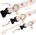 Faygarsle Cotton Designer Dogs Collar Cute Flower Dog Collars for Girl Female Small Medium Large Dogs with Flower Charms S
