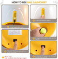 MEKAPLE Automatic Dog Ball Launcher, Dog Ball Thrower with 15 Mini Tennis Balls Sizing 2 Inch and Mesh Bag, Interactive 