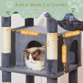 Taoqimiao Heavy-Duty Cat Tree, 71 in Cat Tower for Large Cats 20lbs+