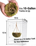 Handmade Crested Gecko Tank Decor – Hanging Shelter for Bearded Dragon Accessories, Reptile Hammock, Hermit Crab, Snake 