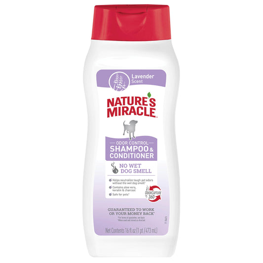 Nature's Miracle Nature’s Miracle Odor Control Shampoo & Conditioner, 16 Ounces, Lavender Scent