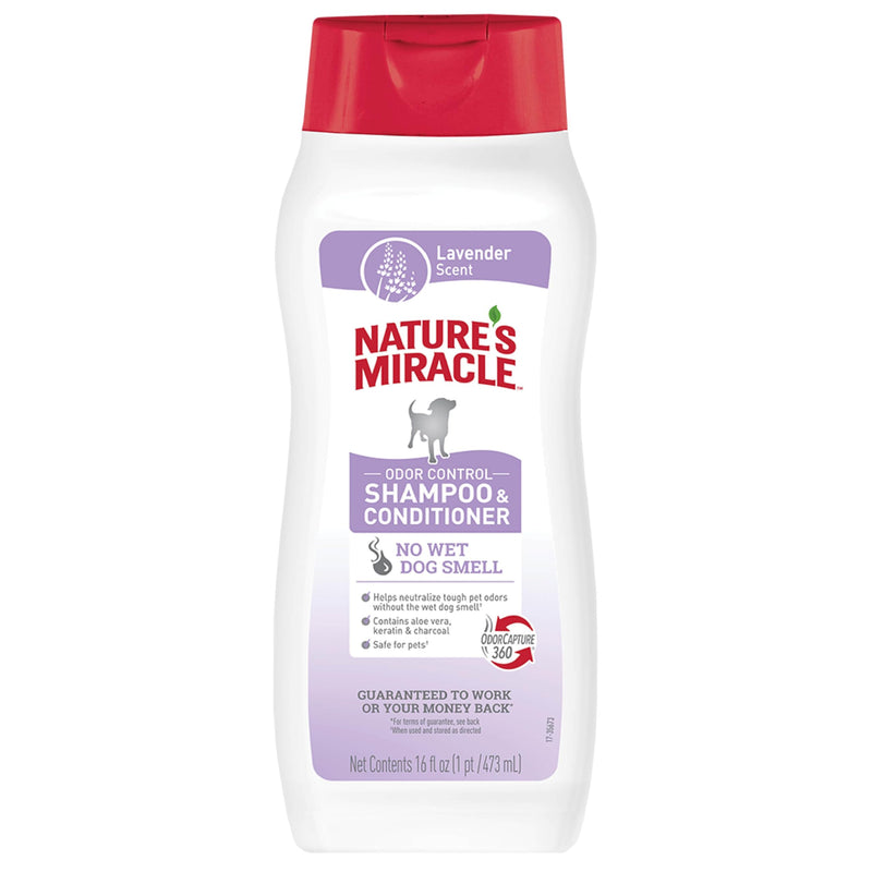 Nature's Miracle Nature’s Miracle Odor Control Shampoo & Conditioner, 16 Ounces, Lavender Scent