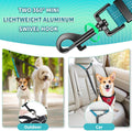 AKEISHE Double Leash for Two Dogs, 2-in-1 No Tangle Design with Bungee Shock Absorber & Adjustable Strap for Walking, Running, Training (Purple)