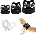 Yuanchu 3 Pack Adjustable Bearded Dragon Harness and Leash Set