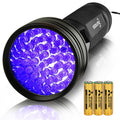 ESCO LITE UV Flashlights Black Light for Pet Urine Detection 51 LED Blacklight Flashlight for Dog Cat Stains, UV Light Flashlight for Resin, Carpet, Hotel, Bathroom with Battery